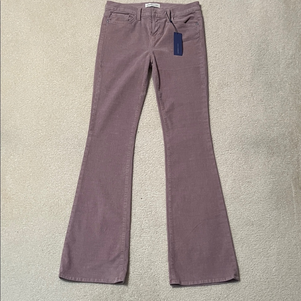 Rebecca Minkoff Lavender Corduroy Sunset Midrise Flare Pants Sz 26 NWT